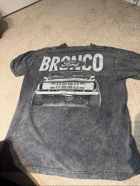 Ford Bronco Graphic Tee - Charcoal Black and White Print